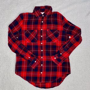 Aéropostale Button Down Flannel Red Size M